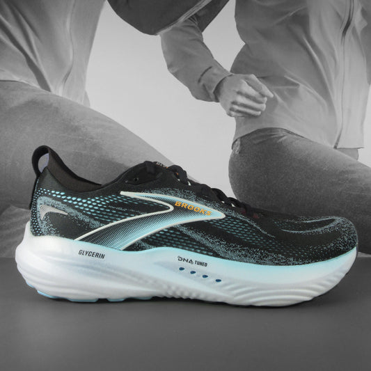 Brooks Glycerin 22 Mens Running Shoes - Durban Runner 7.5 / BLACK/ATOMIZER