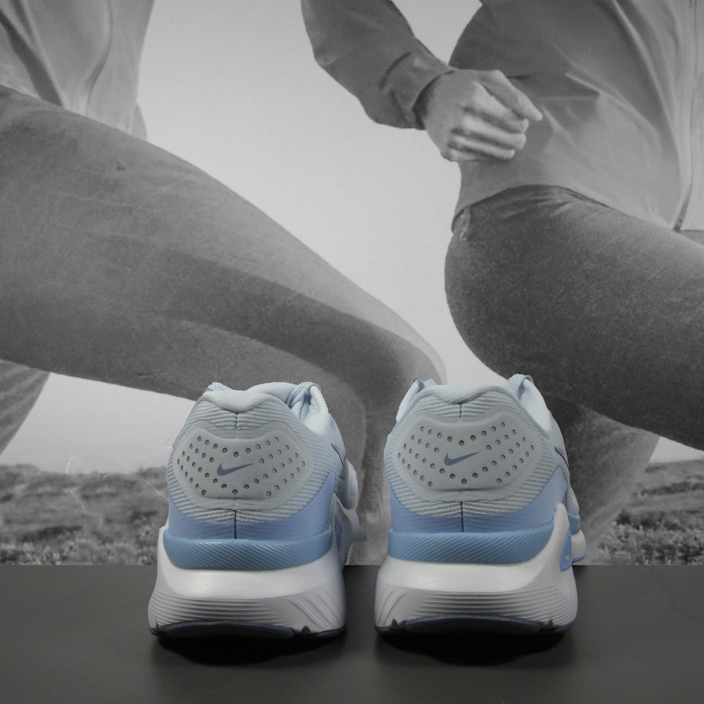 Nike Structure 26 Women's Road Running Shoes - Durban Runner 4.5 / FOOTBALL GREY/WORLD INDIGO-ALUMINUM