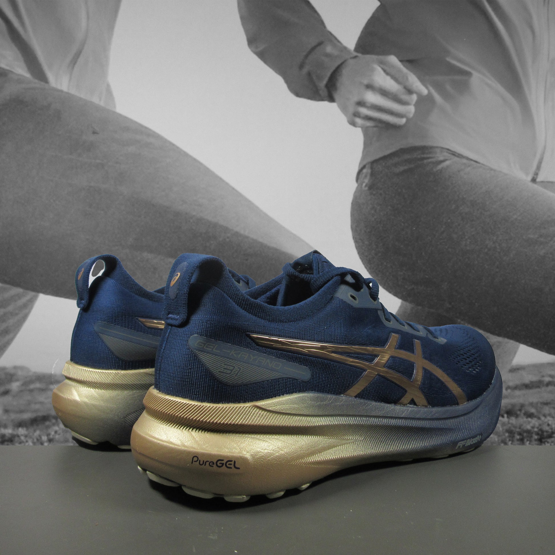 Asics Kayano 31 Platinum Edition Mens Running Shoes - Durban Runner 9 / Blue Expanse/Champagne