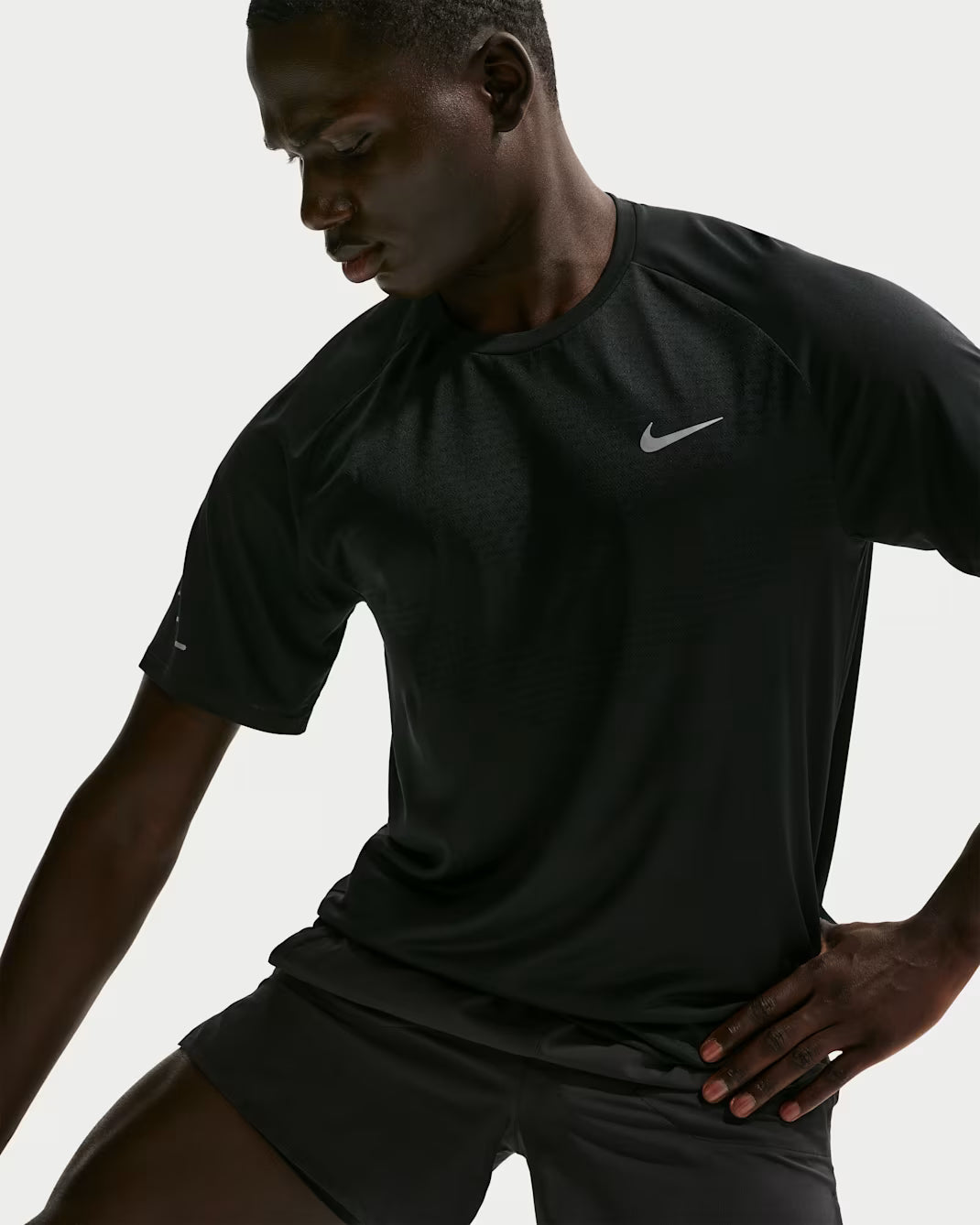 Nike Stride Men's Dri-FIT ADV Short-Sleeve Running Top - Durban Runner BLACK/REFLECTIVE SILV / 2XL