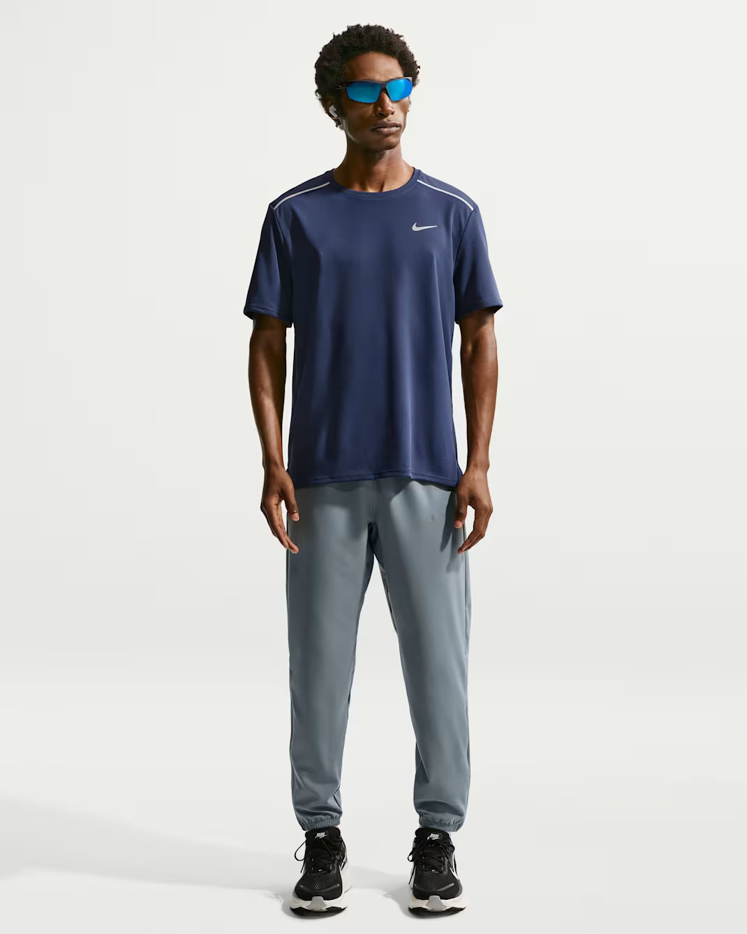 Nike Miler Men's Dri-FIT UV Short-Sleeve Running Top – Midnight Navy