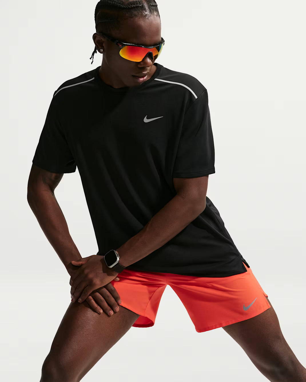 Nike Miler Men's Dri-FIT UV Short-Sleeve Running Top – Black