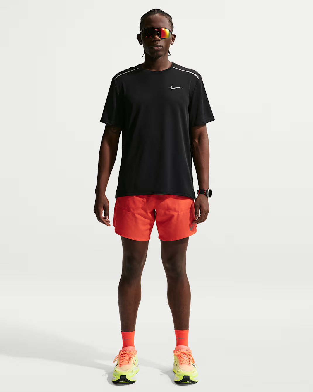 Nike Miler Men's Dri-FIT UV Short-Sleeve Running Top – Black
