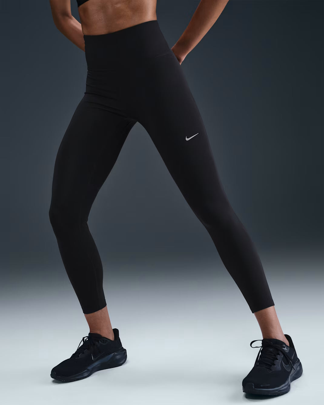 Nike Tempo Women's High-Waisted 7/8 Running Leggings - Durban Runner XS / Black/Reflective Silv
