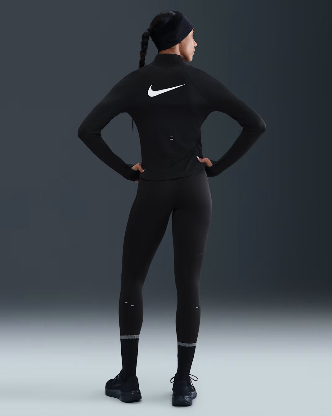 Nike Tempo Women's High-Waisted 7/8 Running Leggings - Durban Runner XS / Black/Reflective Silv