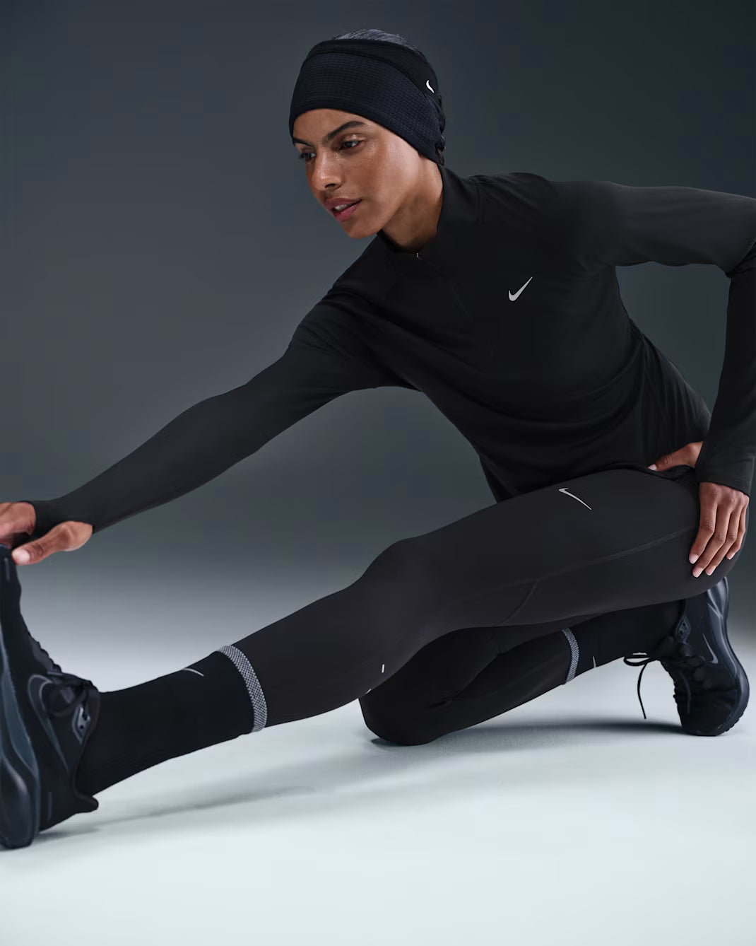 Nike Tempo Women's High-Waisted 7/8 Running Leggings - Durban Runner XS / Black/Reflective Silv