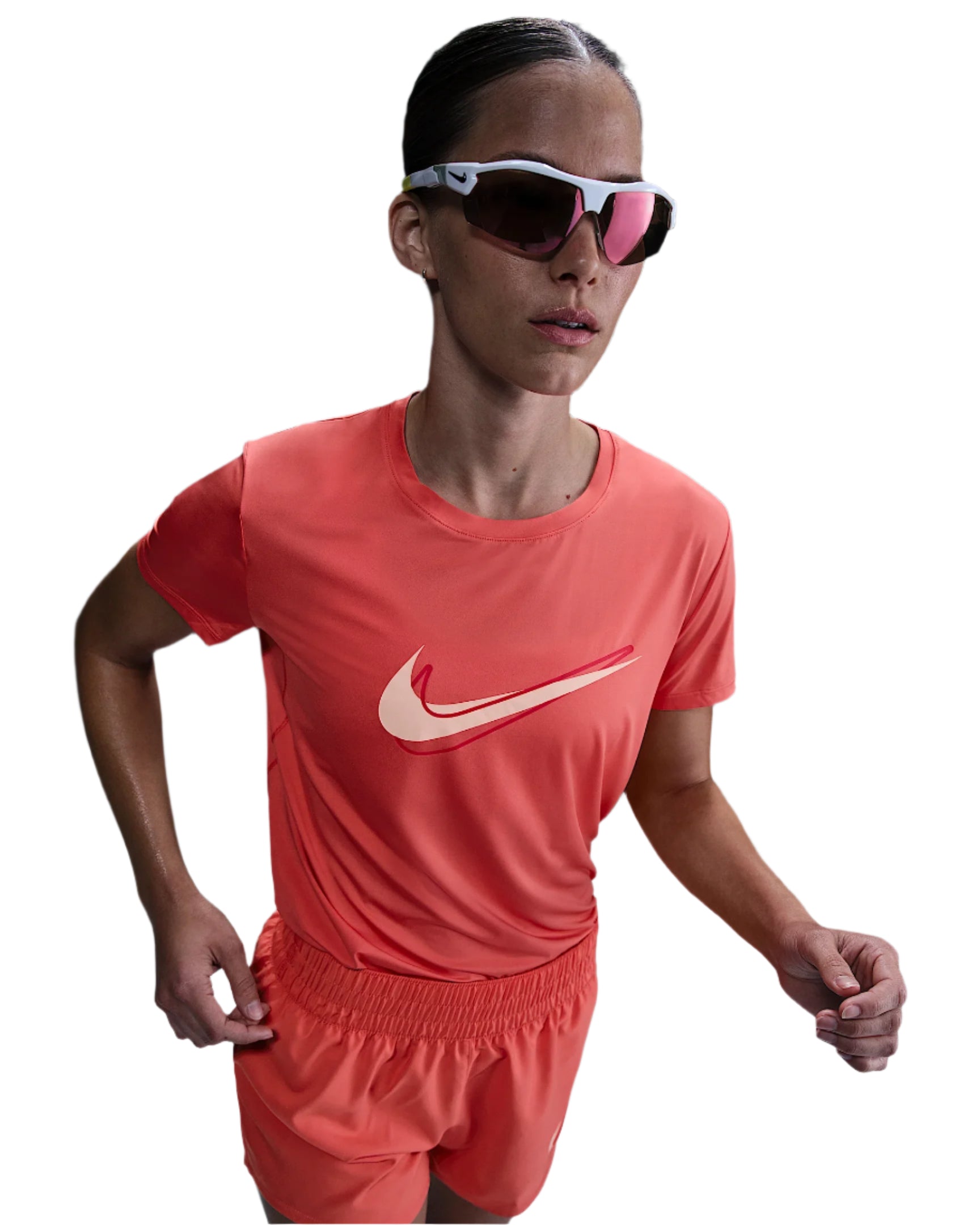 Nike One Swoosh Top Womens - Durban Runner S / Magic Ember
