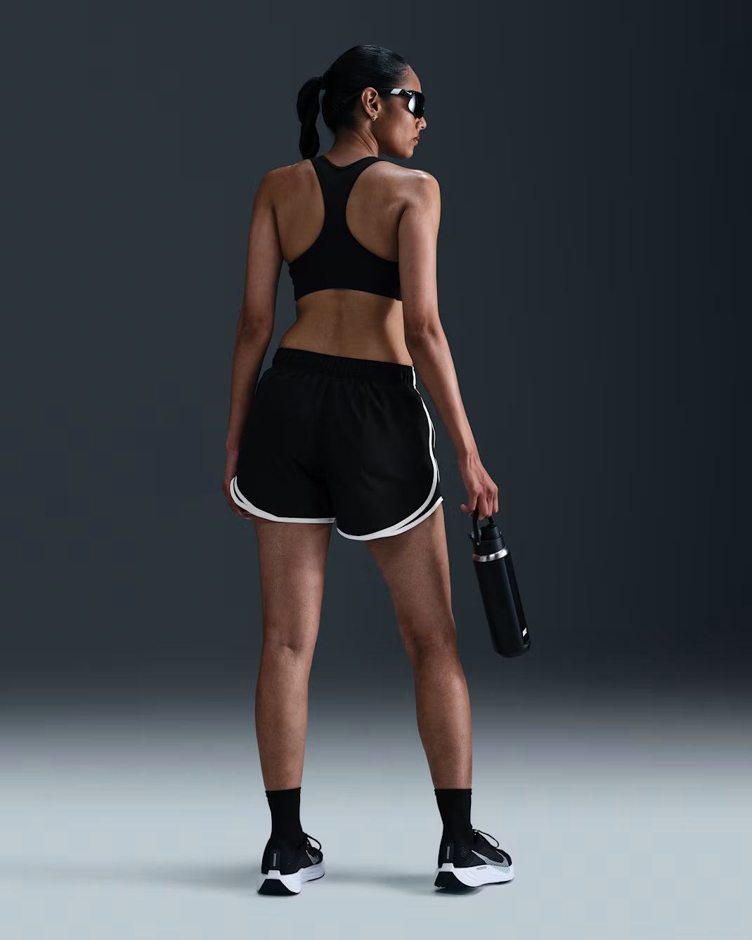 Nike Tempo Women's Dri-FIT Mid-Rise Brief-Lined Running Shorts - Durban Runner XS / Black/Black/White/Reflective Silv