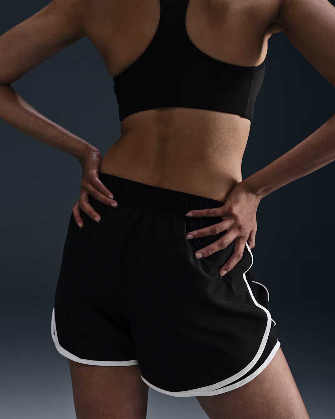 Nike Tempo Women's Dri-FIT Mid-Rise Brief-Lined Running Shorts - Durban Runner XS / Black/Black/White/Reflective Silv