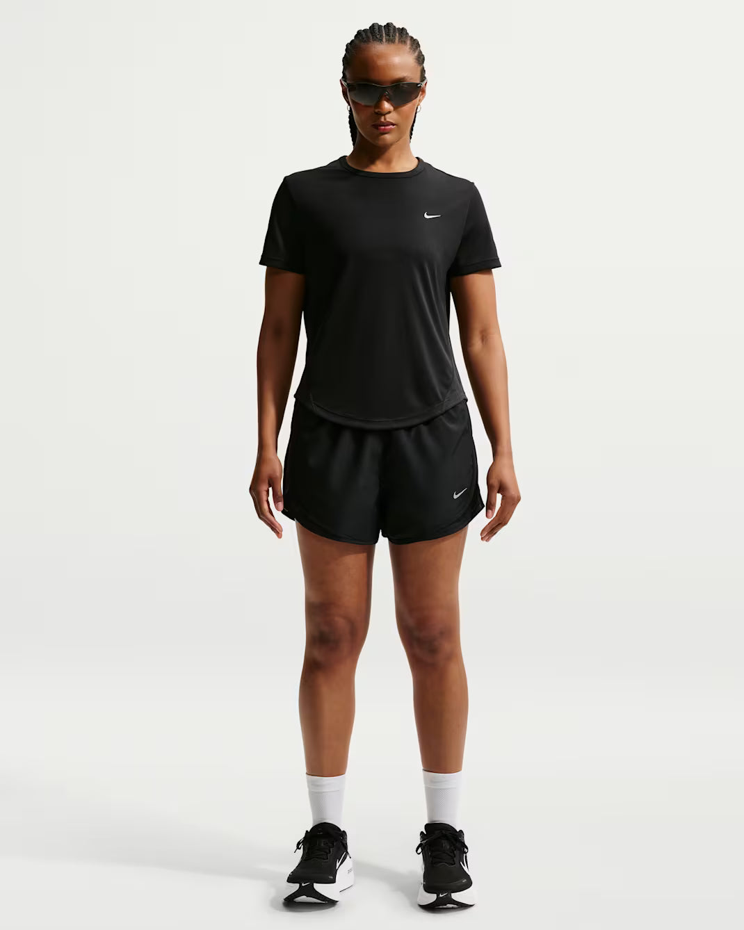Nike Tempo Women's Dri-FIT Short-Sleeve Running Top - Durban Runner BLACK/REFLECTIVE SILV / L