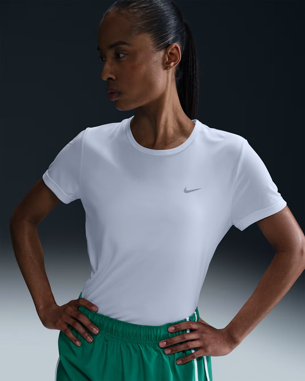 Nike Tempo Women's Dri-FIT Short-Sleeve Running Top - Durban Runner XS / White/Reflective Silv