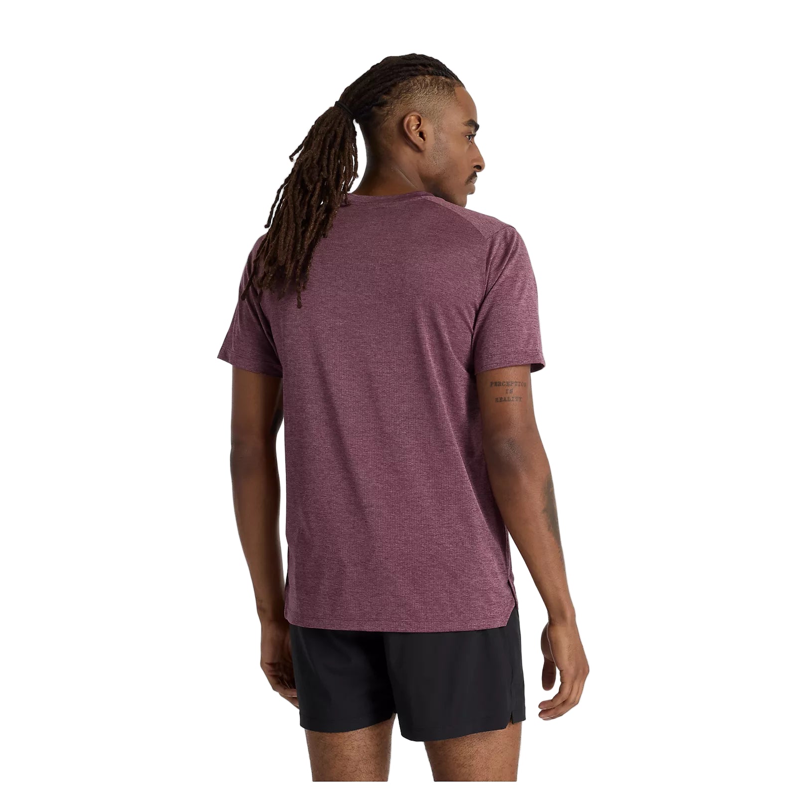 New Balance Short Sleeve Athletics T-Shirt Mens - Durban Runner XS / FADED PURPLE