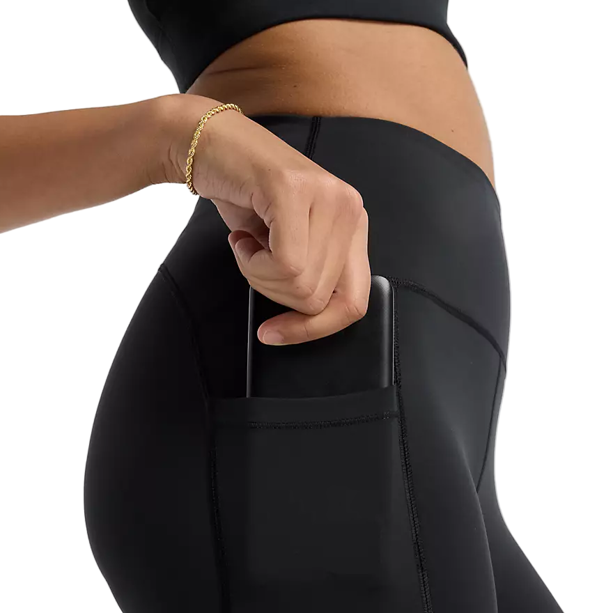 New Balance Sleek Pocket High Rise 25 inch Leggings - Durban Runner XS / Black