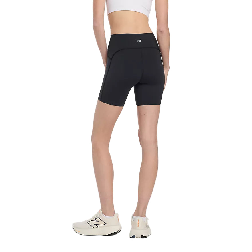 New Balance Sleek Pocket High Rise Short 6 inch - Durban Runner XS / Black