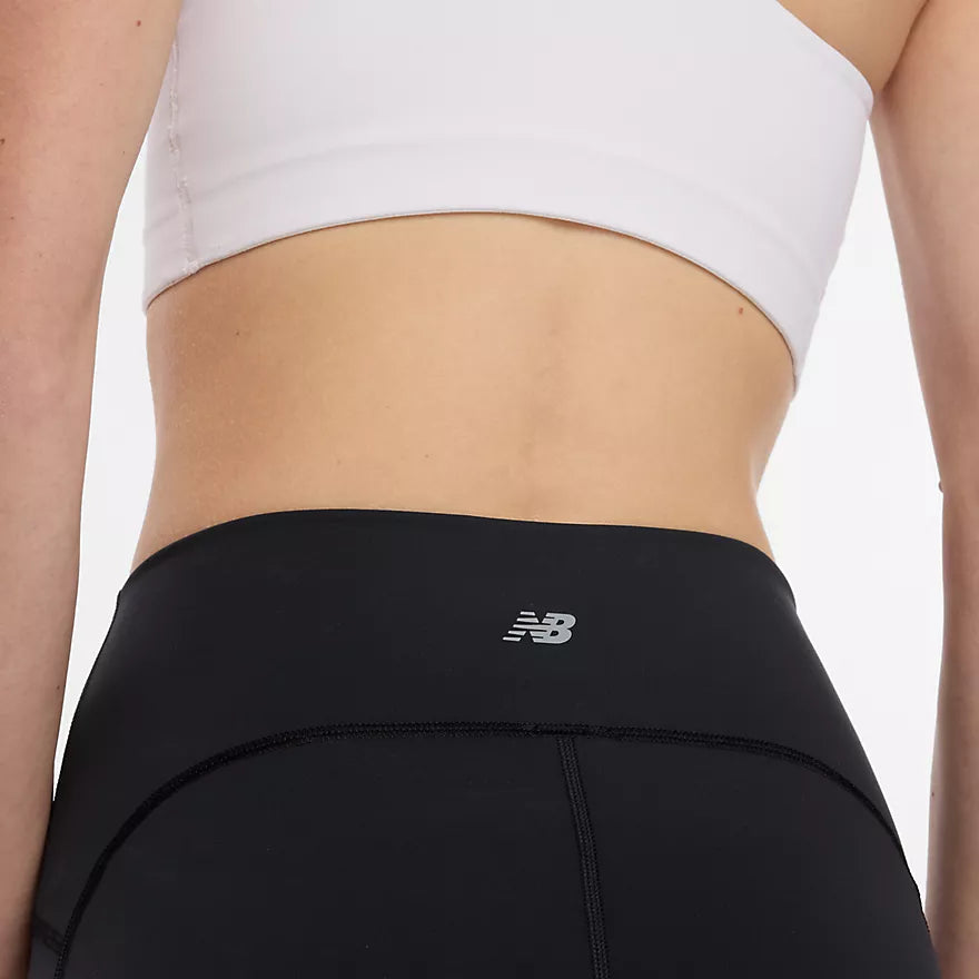 New Balance Sleek Pocket High Rise Short 6 inch - Durban Runner XS / Black